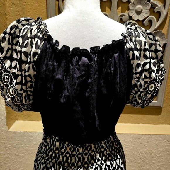 Studio West 1X Milkmaid 1960's 1970's Vintage Bolero Bodice Monochrome Feminine - Picture 10 of 12